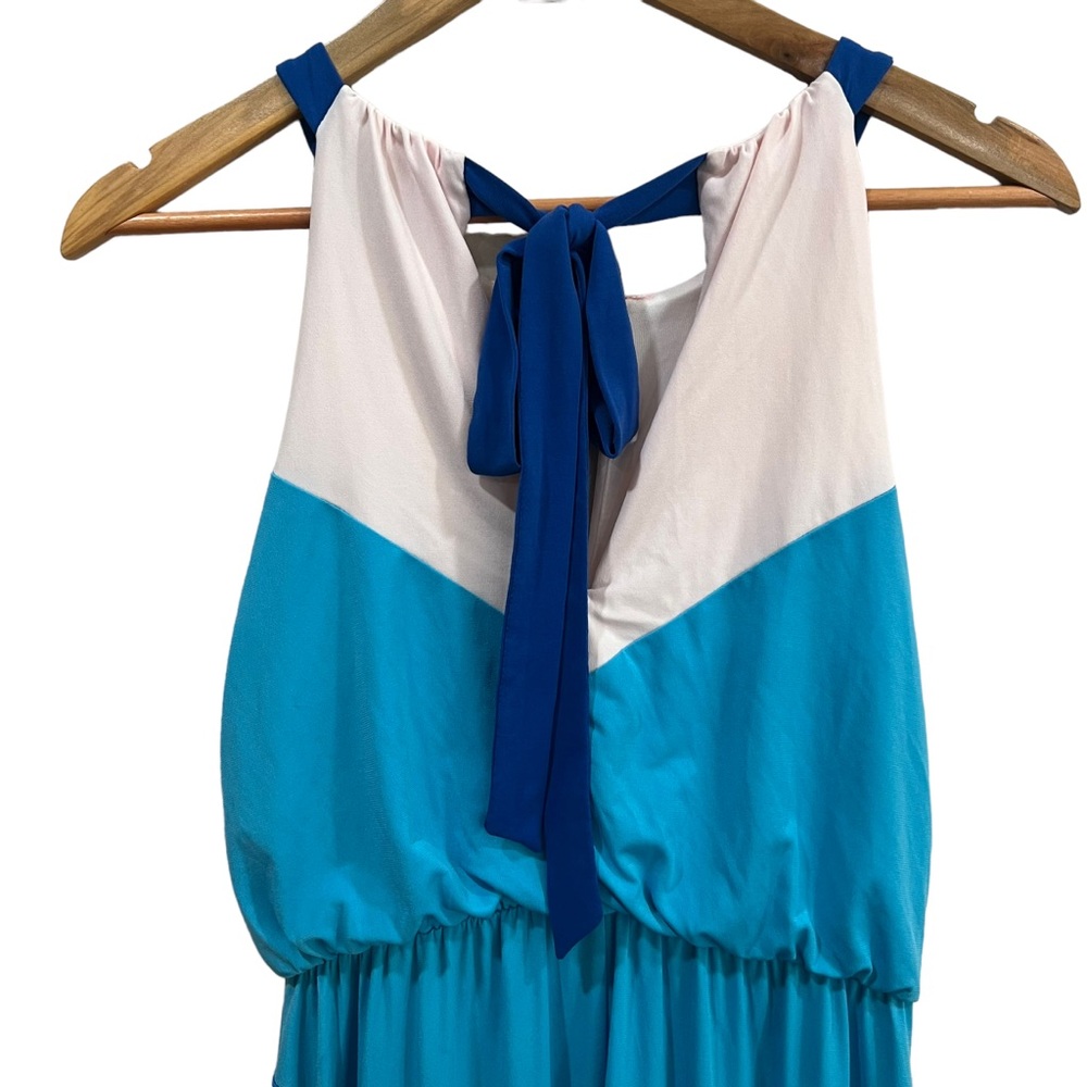 Vince Camuto Halter Color Block Chevron Maxi Dress - image 8
